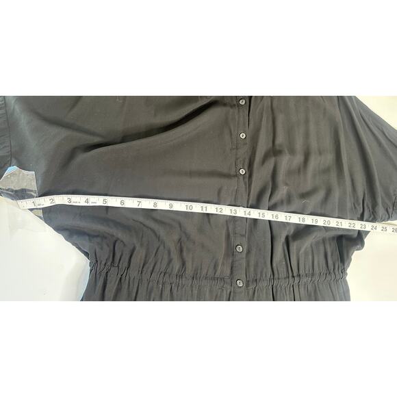 L Space Black Swimsuit Cover Up Mini Dress Elastic Waist Beach Vacay Travel XS - Picture 9 of 9